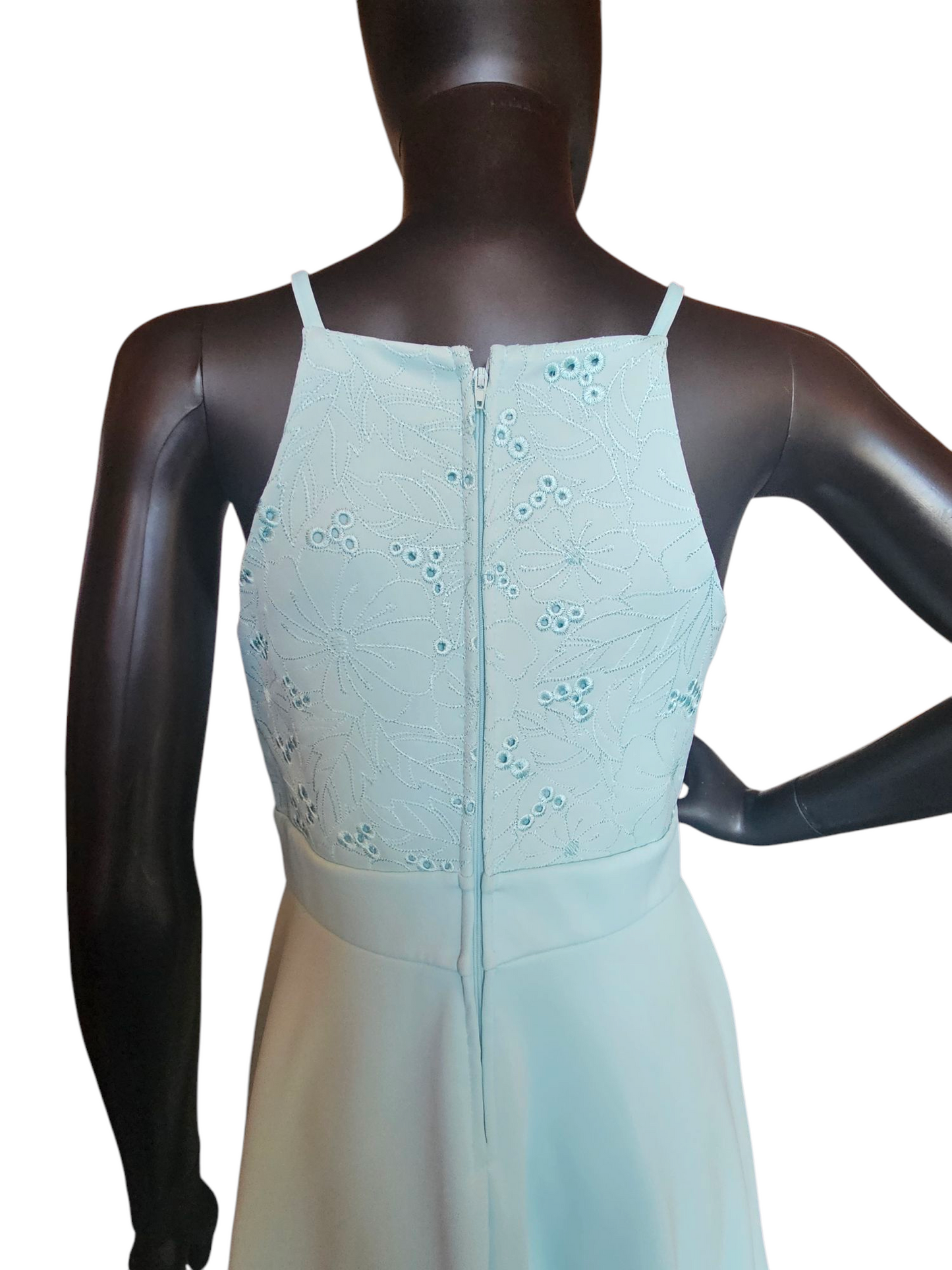 Turquois Square Halter Chiffon Short Cocktail Dress - NWT Francesca's