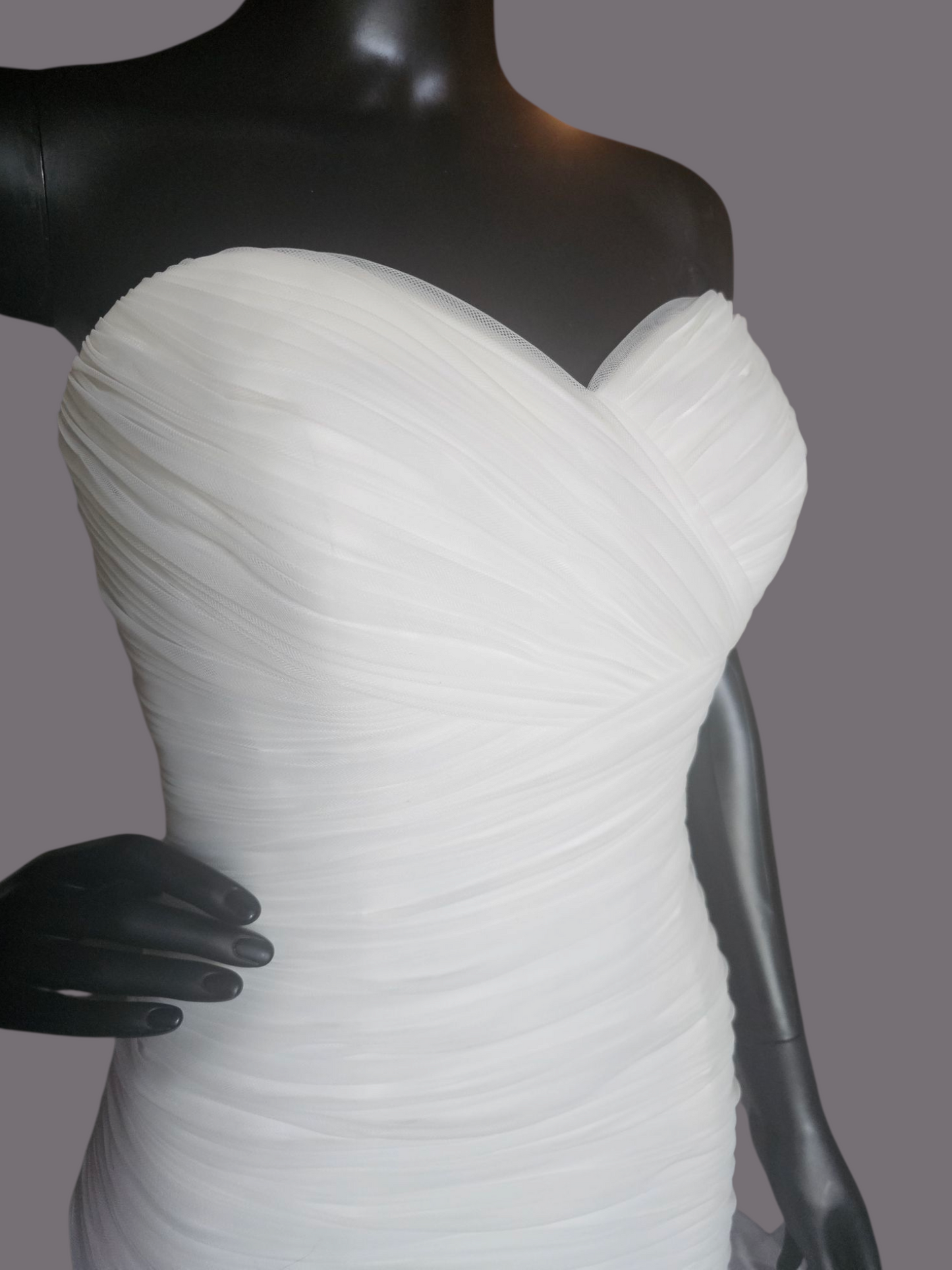 Tulle Fit Flare Strapless Wedding Gown - Mori Lee