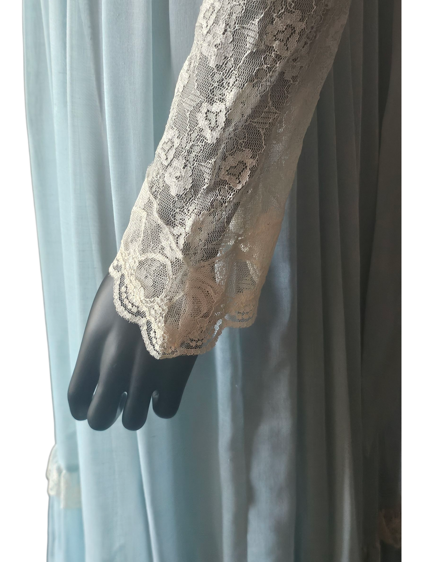 Vintage 70's Blue Prom Prairie Style Maxi Dress - Gunne Sax