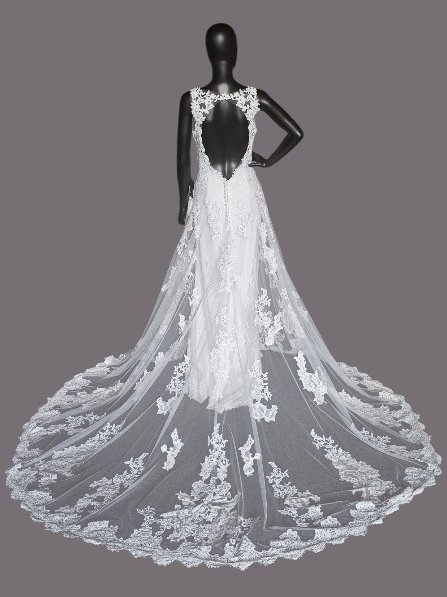 White Lace Illusion Bodice Open Back Wedding Gown - Morilee Madeline Gardner