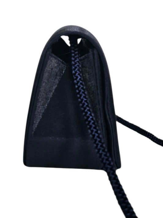 Navy Fabric Rectangle Clutch