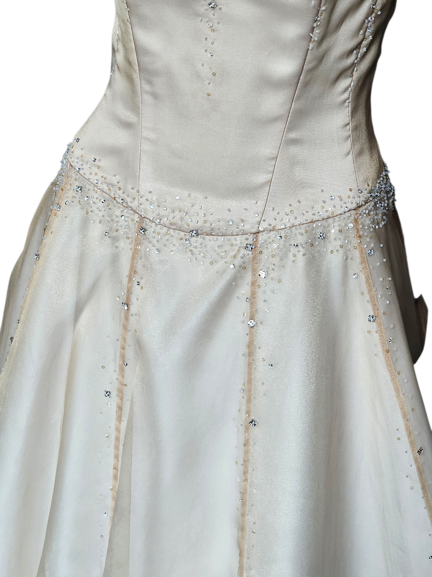 Gold Ombre Organza Straight Strapless A-line Wedding Gown - Maggie Sottero Couture