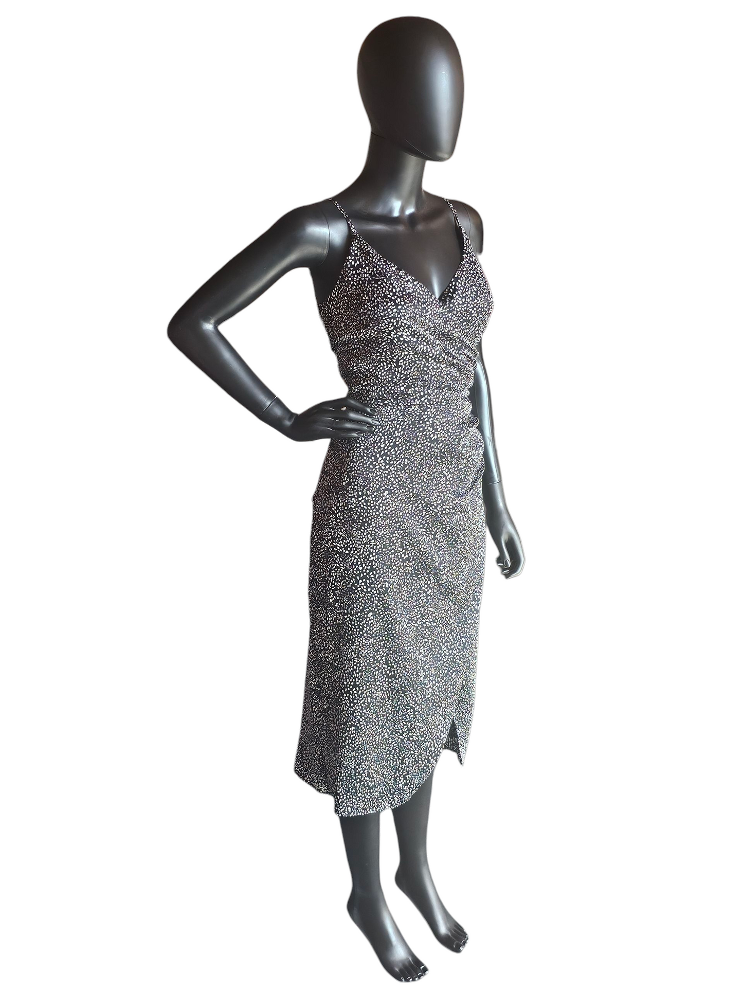 Black/White Dot Sheath Dress - Abercrombie & Fitch