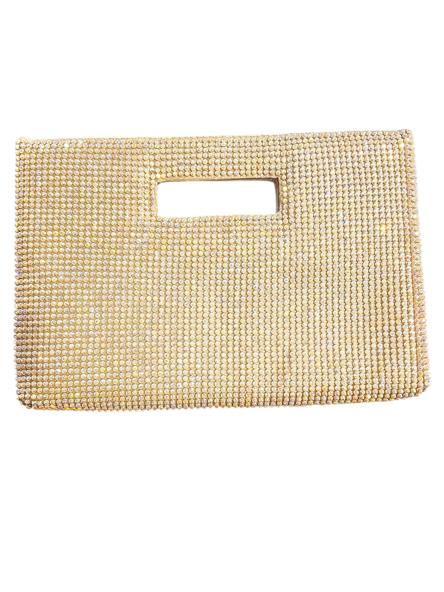 Rose Gold Beaded Square Clutch - Jessica McClintock