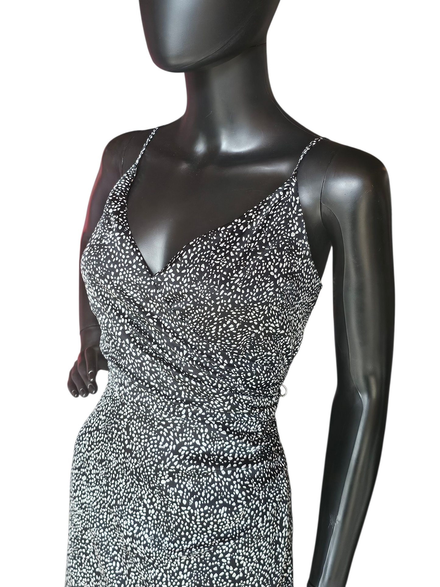 Black/White Dot Sheath Dress - Abercrombie & Fitch