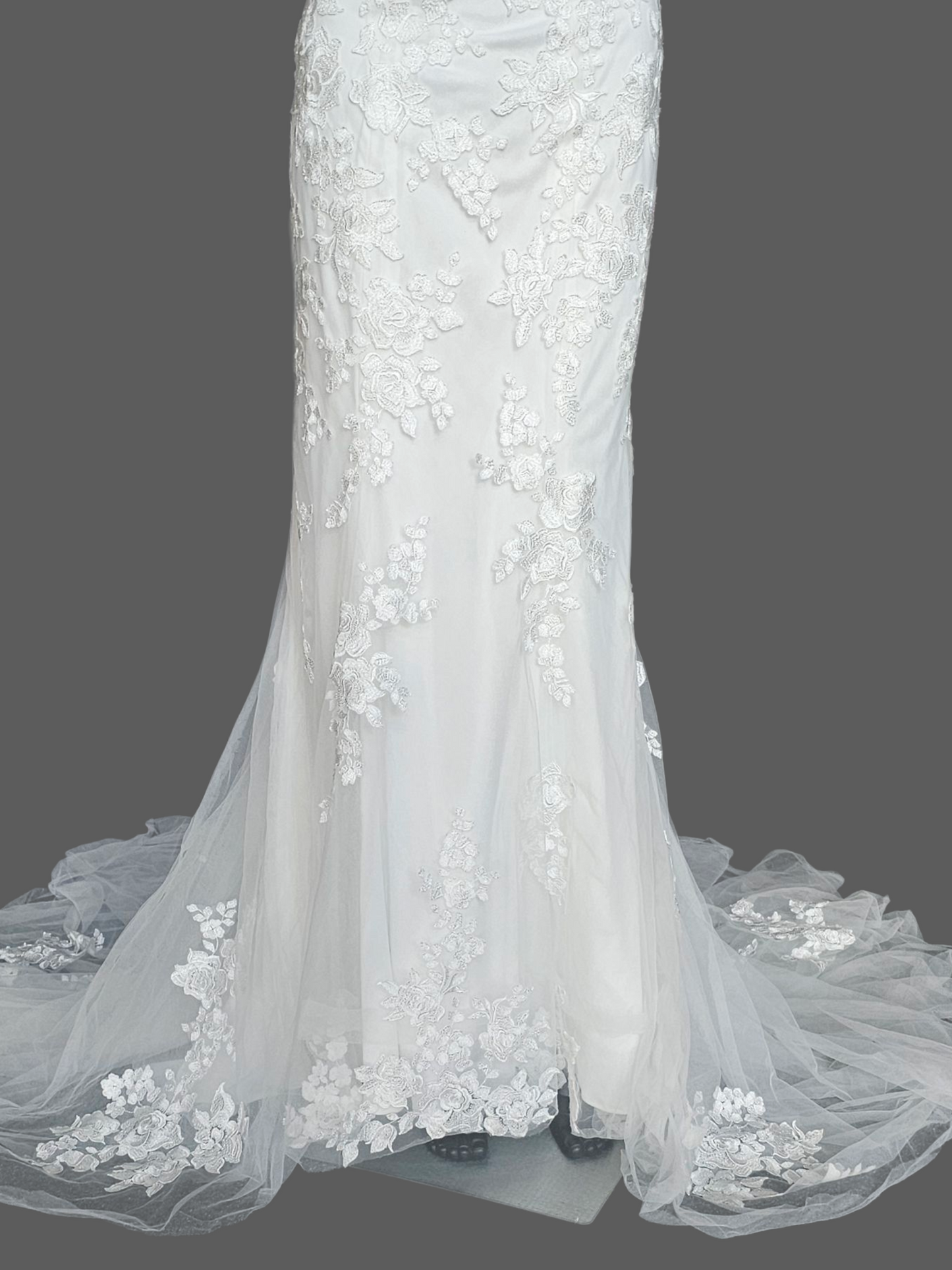 Strapless Lace Sweetheart Fit/Flare Wedding Gown - Rebecca Ingram