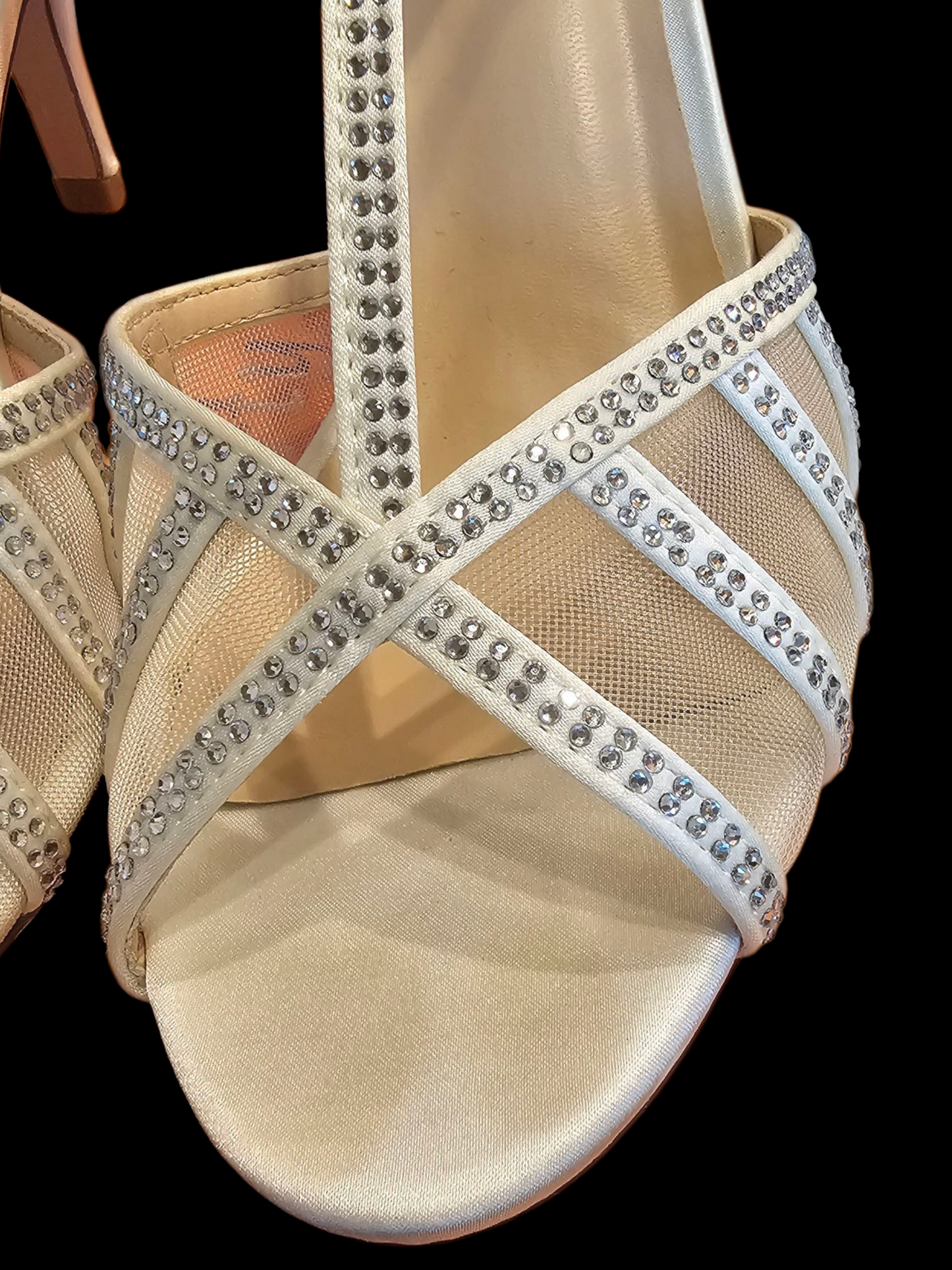 Hazel T-Strap Sparkle Peep Toe Shoe - NEW