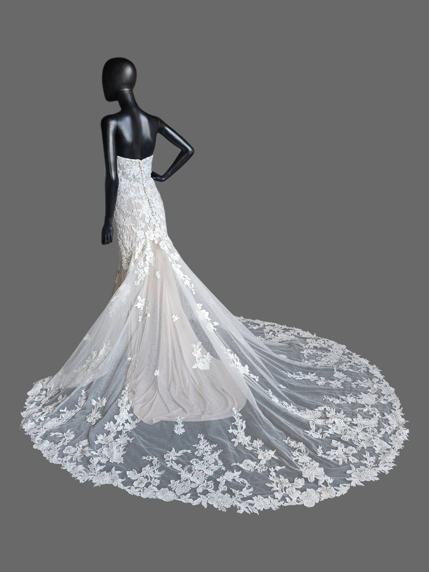 Ivory/Nude Lace Fitted (De Sleeve) - Mori Lee