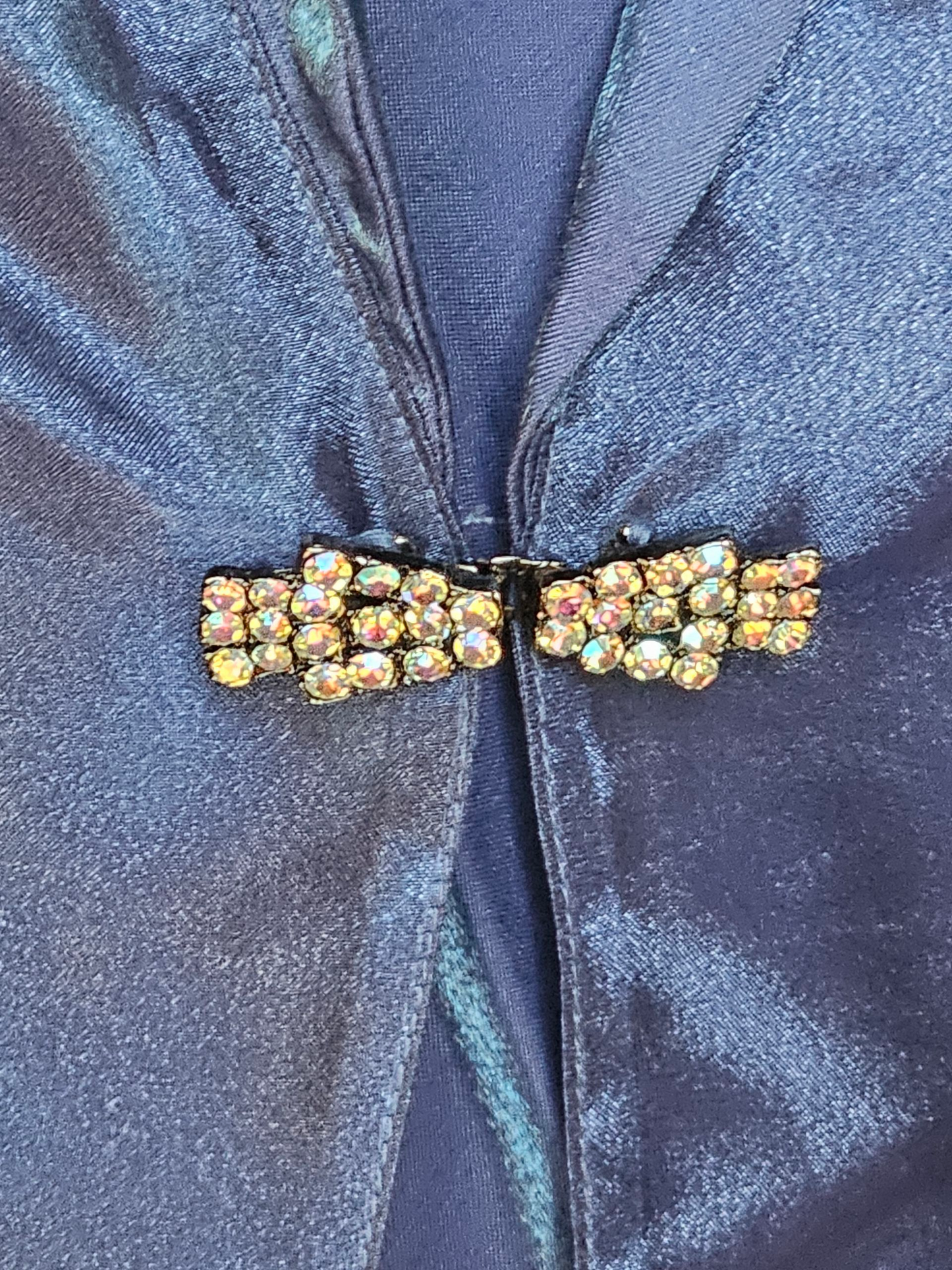 Iridescent Blue Sheath Formal Dress W/Jacket - Alex Evening - Petite