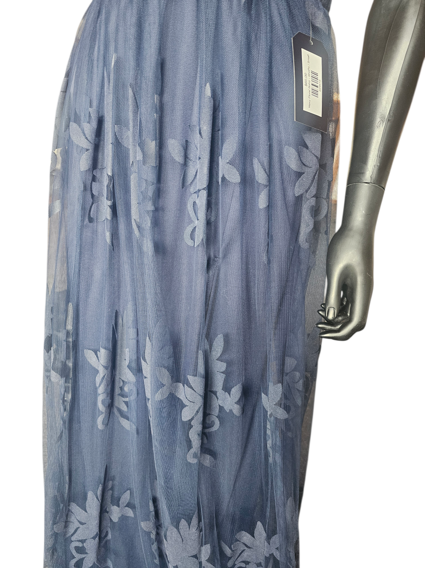 Navy Floral Boho A-Line Maxi Dress - ShoPo