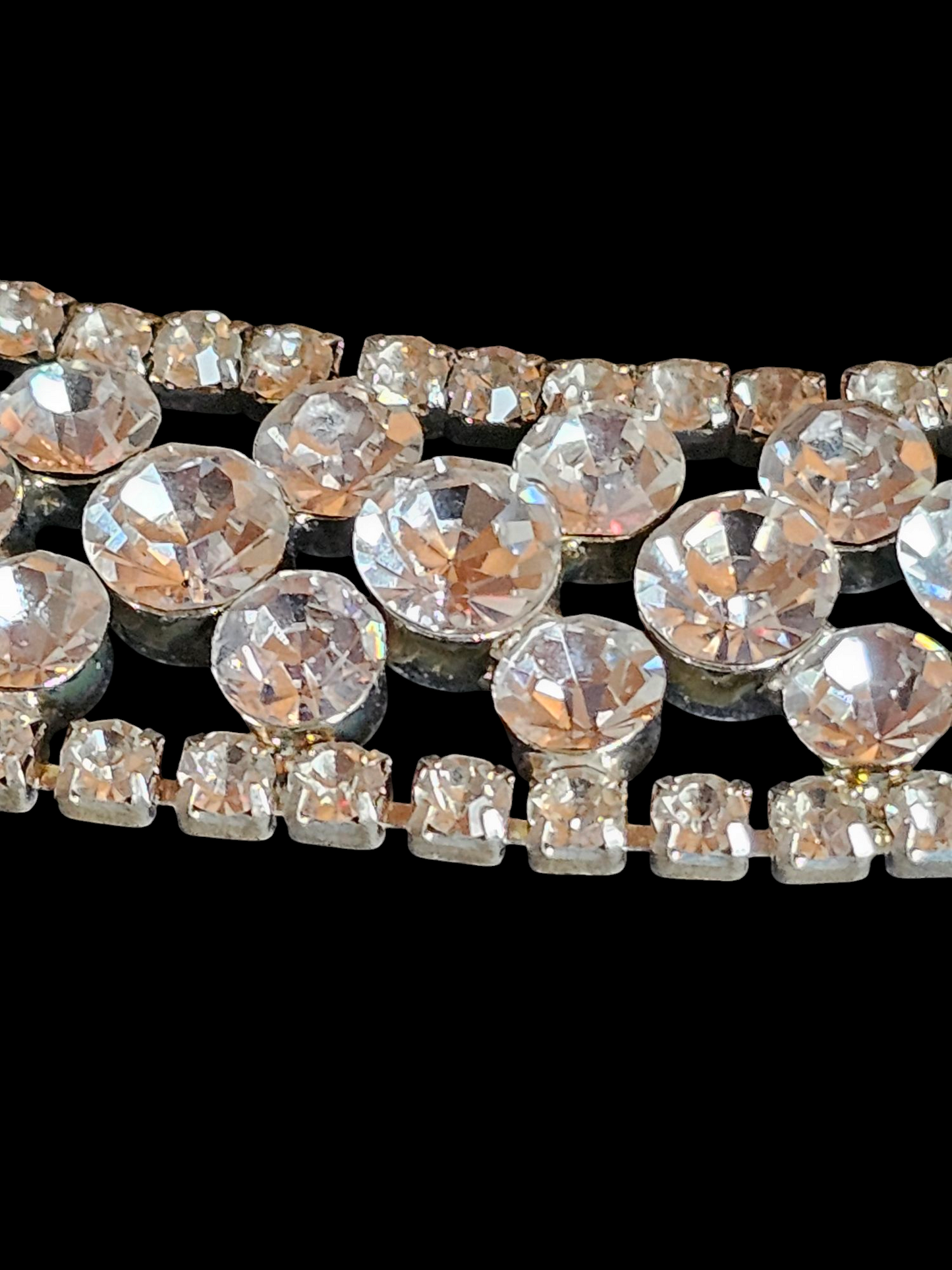 Wide Silver/Crystal Hair Accessory