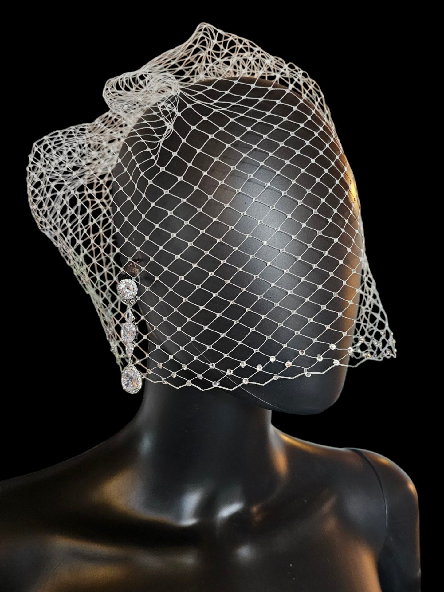 Net/Rhinestone Facinator Veil