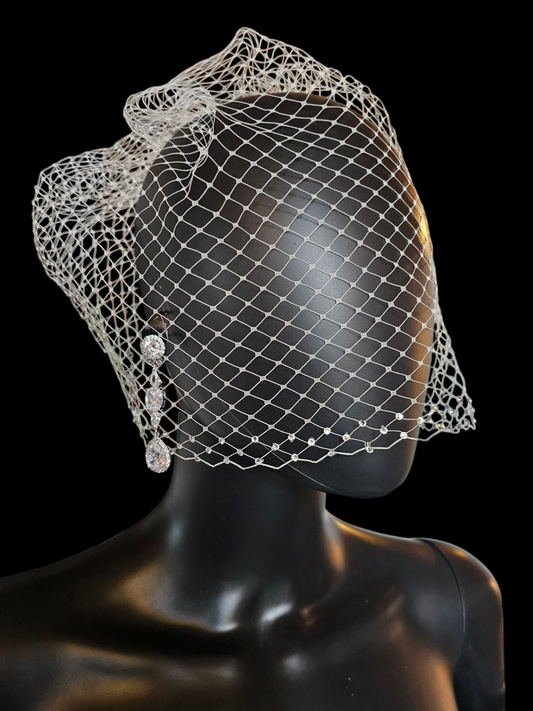 Net/Rhinestone Facinator Veil
