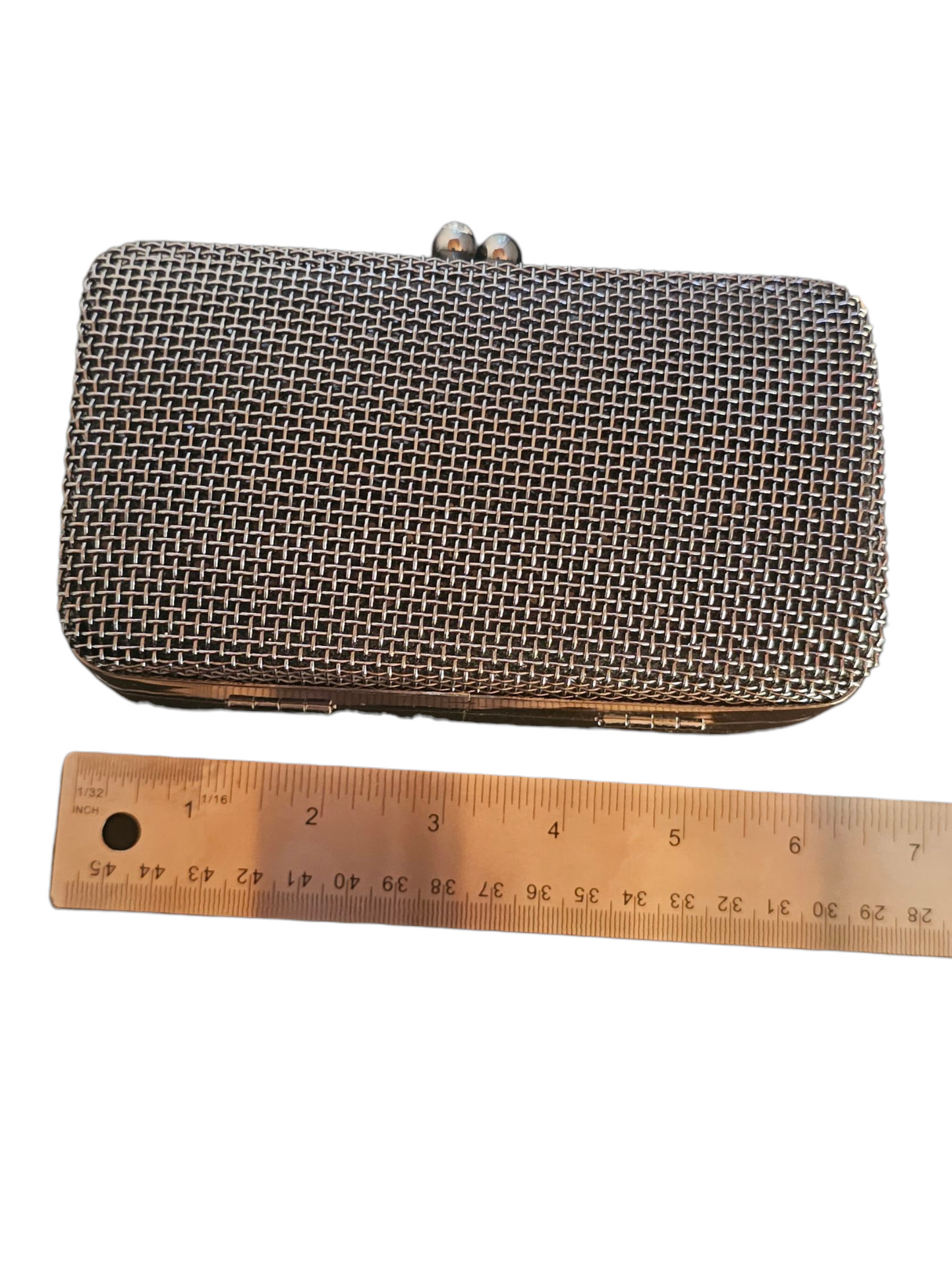 Black Metal Mesh Clutch