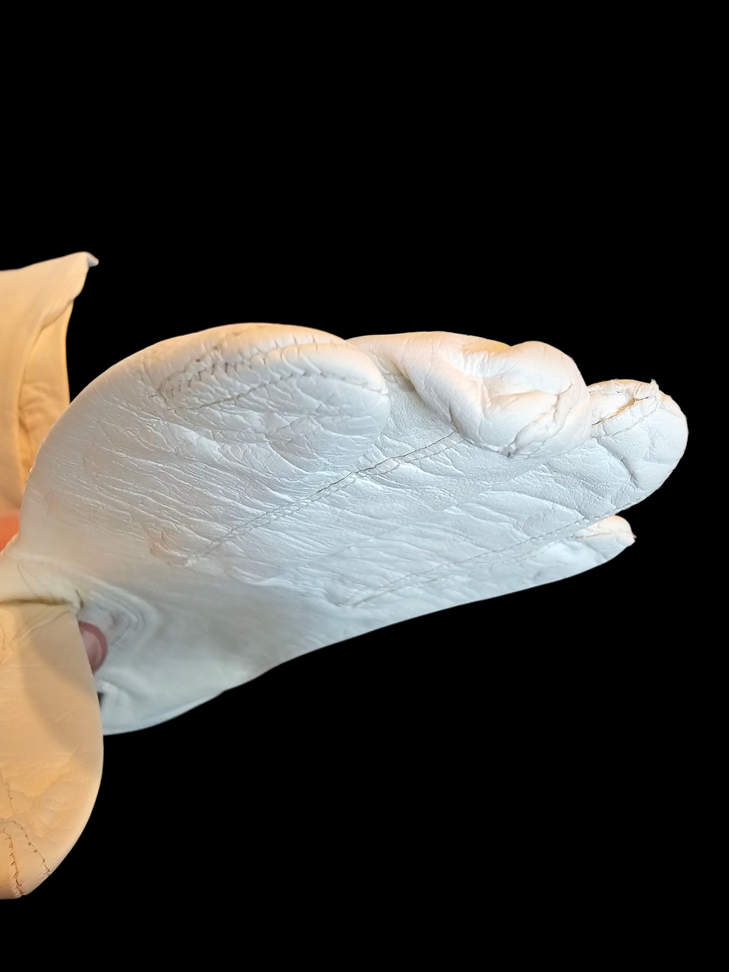 Vintage White Leather Wrist Glove