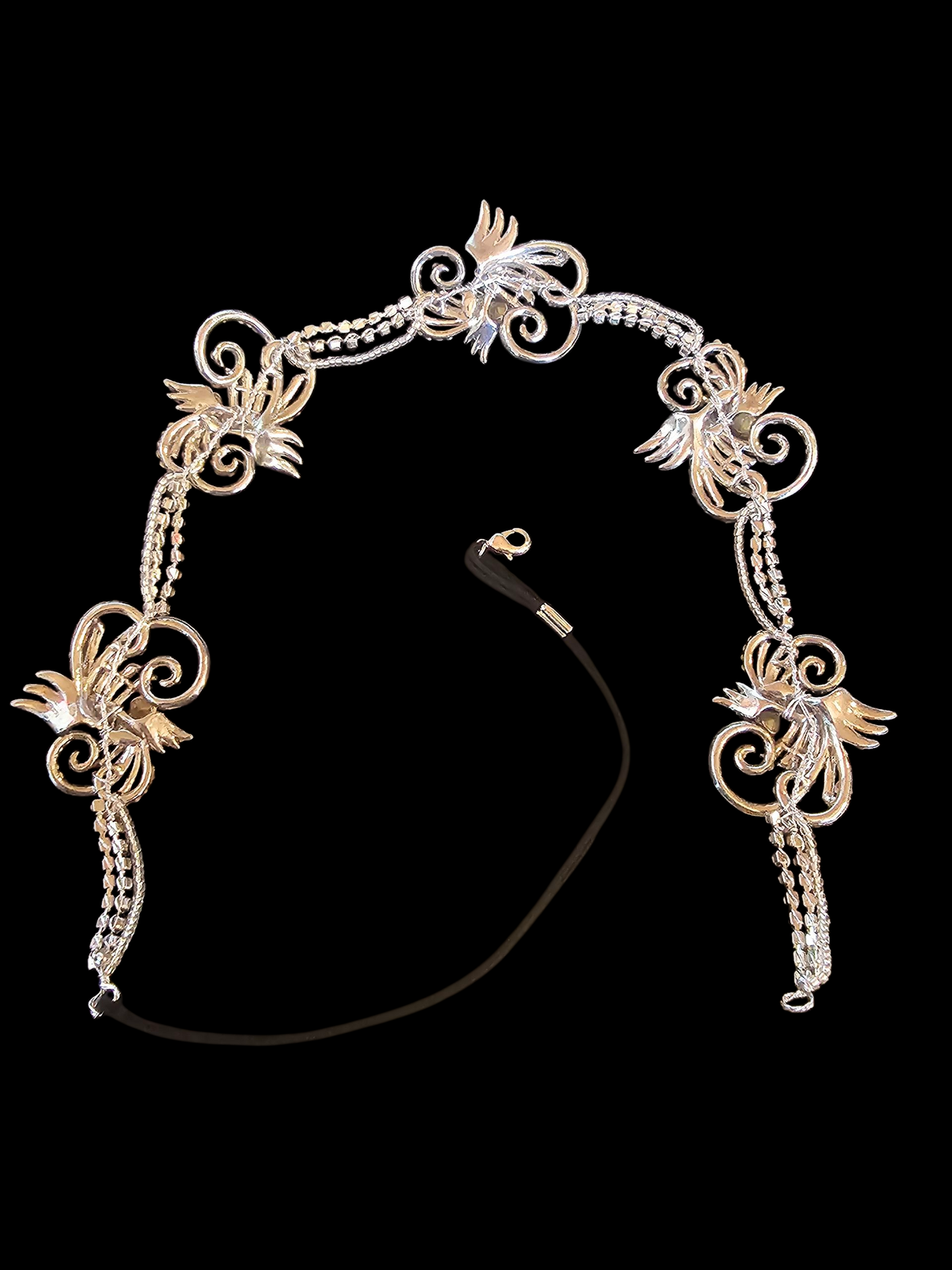 Crystal Swirl Hair Wreath