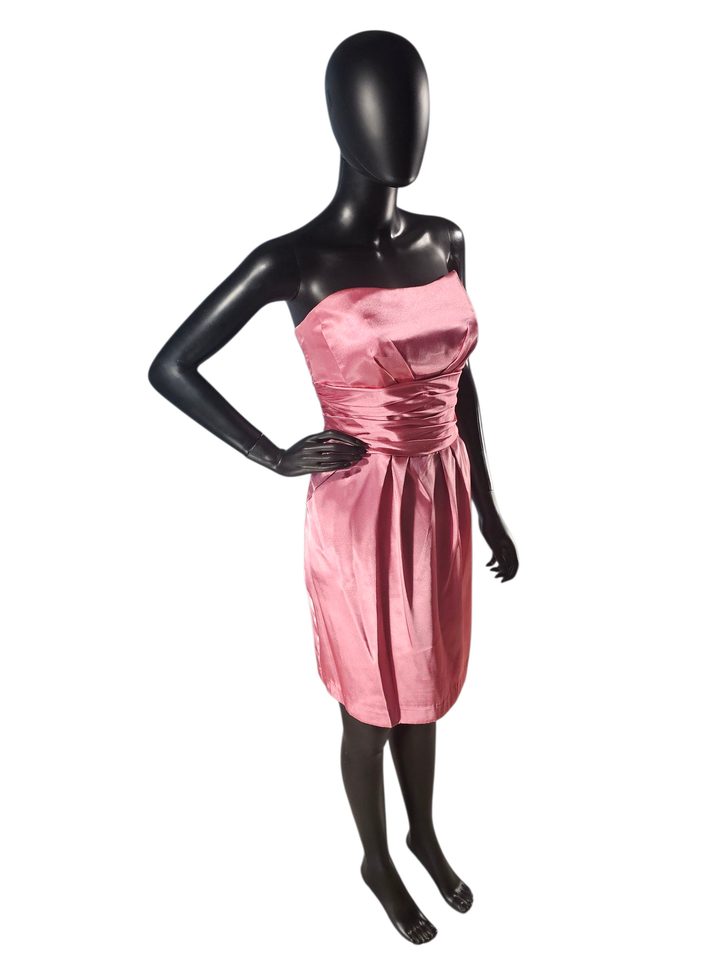 Rose Charmeuse Strapless Short Cocktail Dress - Davids Bridal