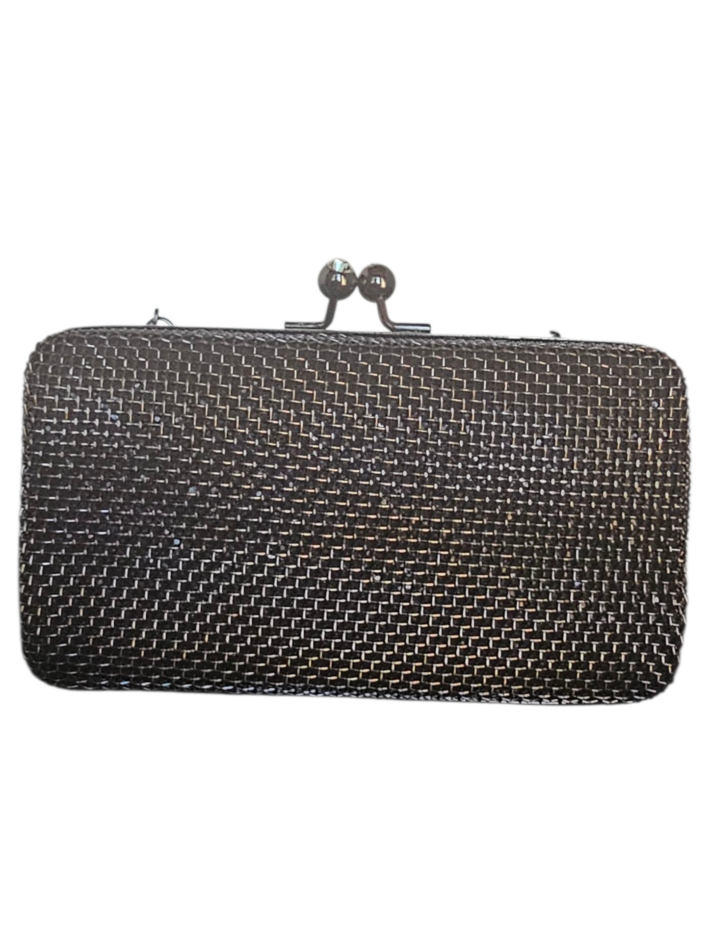 Black Metal Mesh Clutch