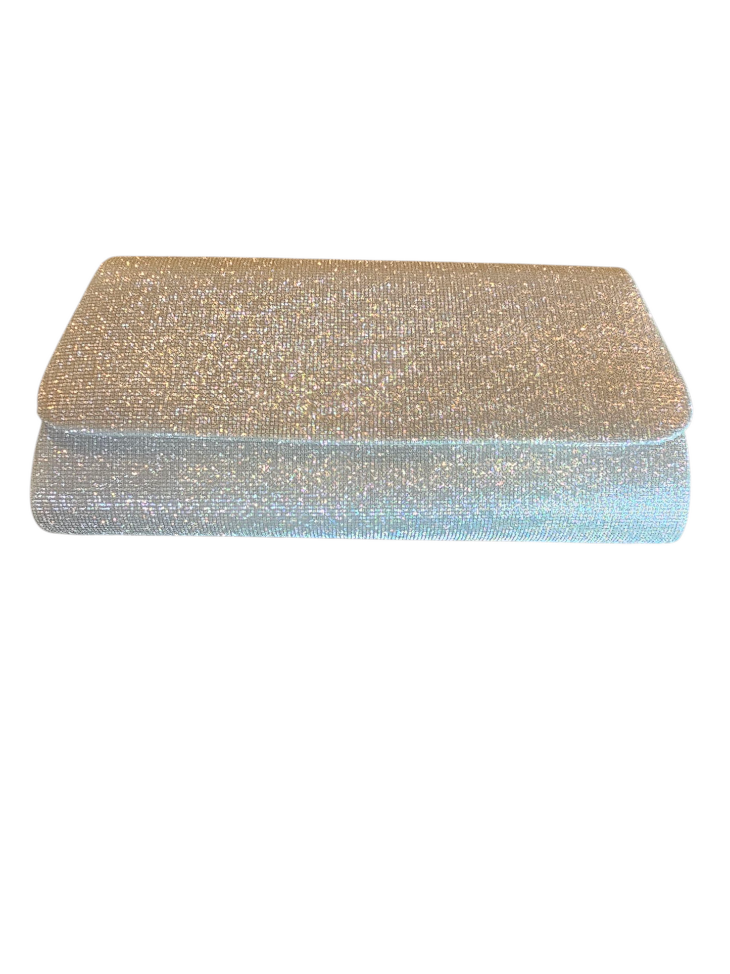 Silver Trapezoid Clutch