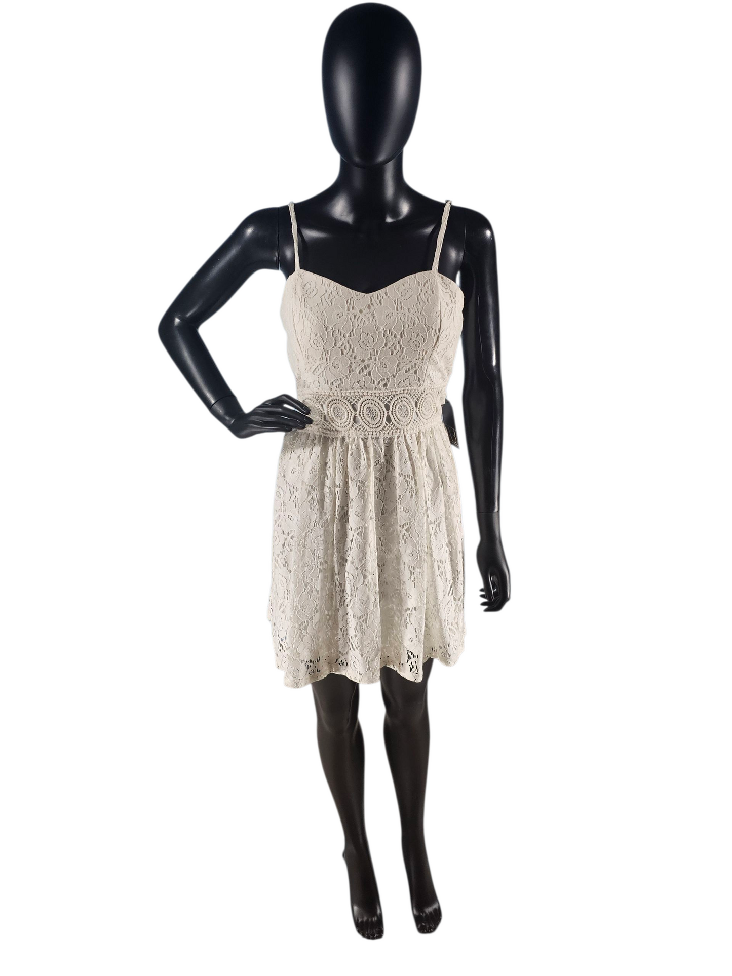 Ivory Lace Sweetheart Spaghetti Short
