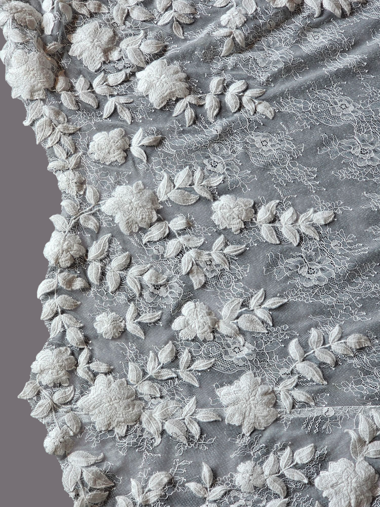 Ivory Lace Illusion Plunge Fitted - Brooklyn Grace