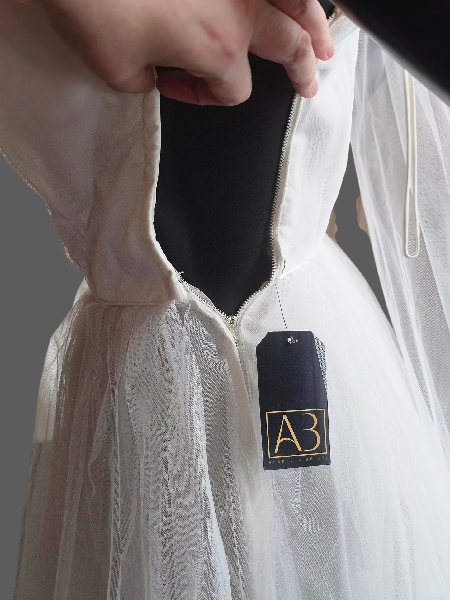 Vintage 50's Tulle Tea-Length Wedding Dress