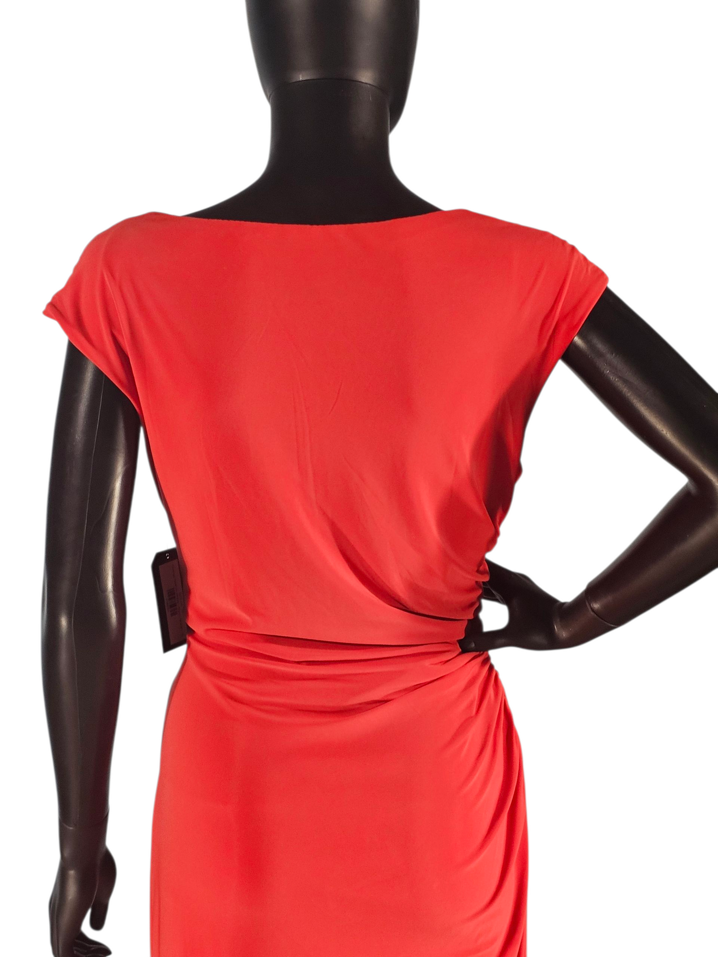 Orange Stretch Jersey Pullover Mid-Length Dress - Ronni Nicole