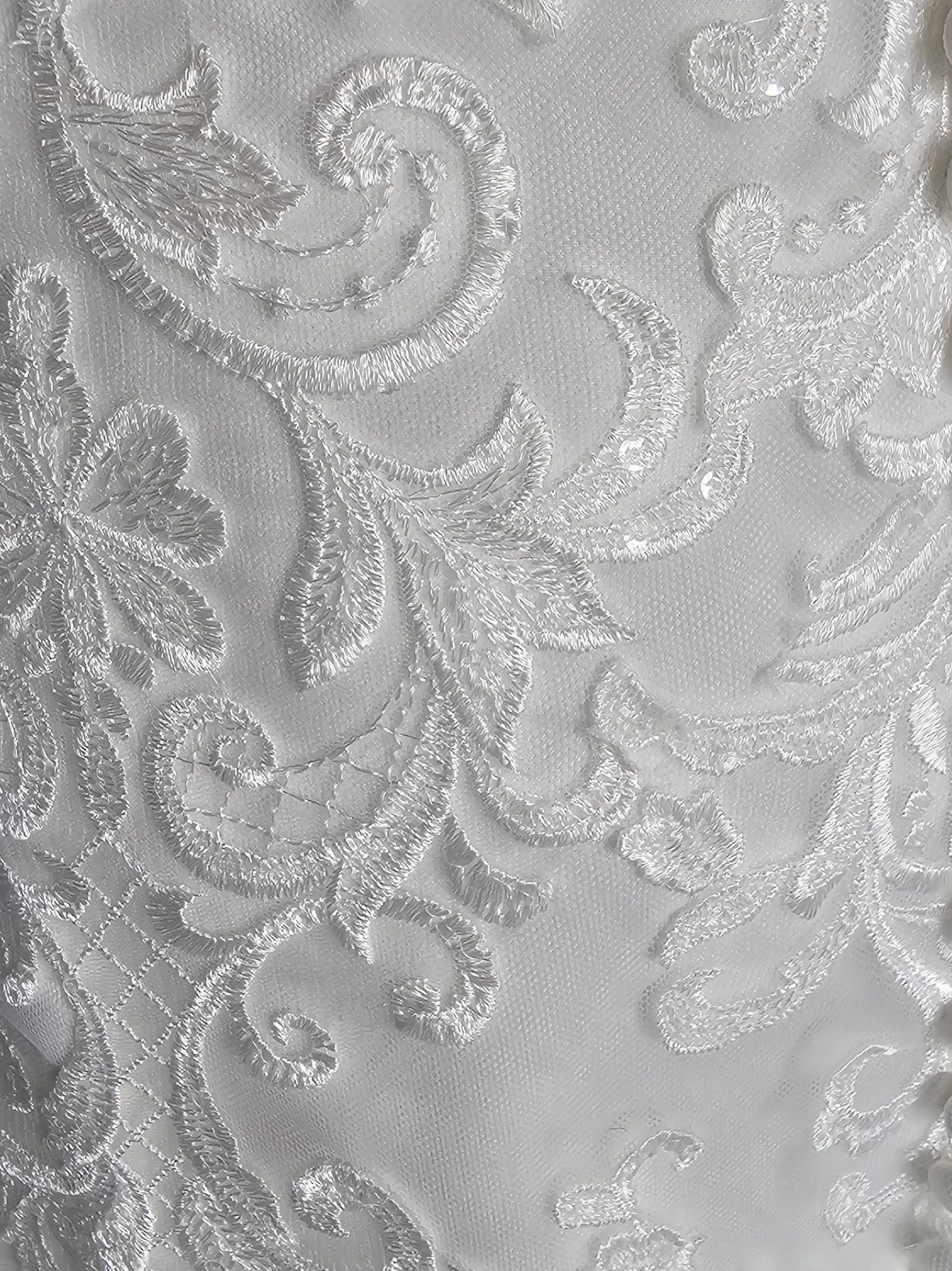 Ivory Lace Overlay Long Sleeve Wedding Gown - Morilee Madeline Gardner