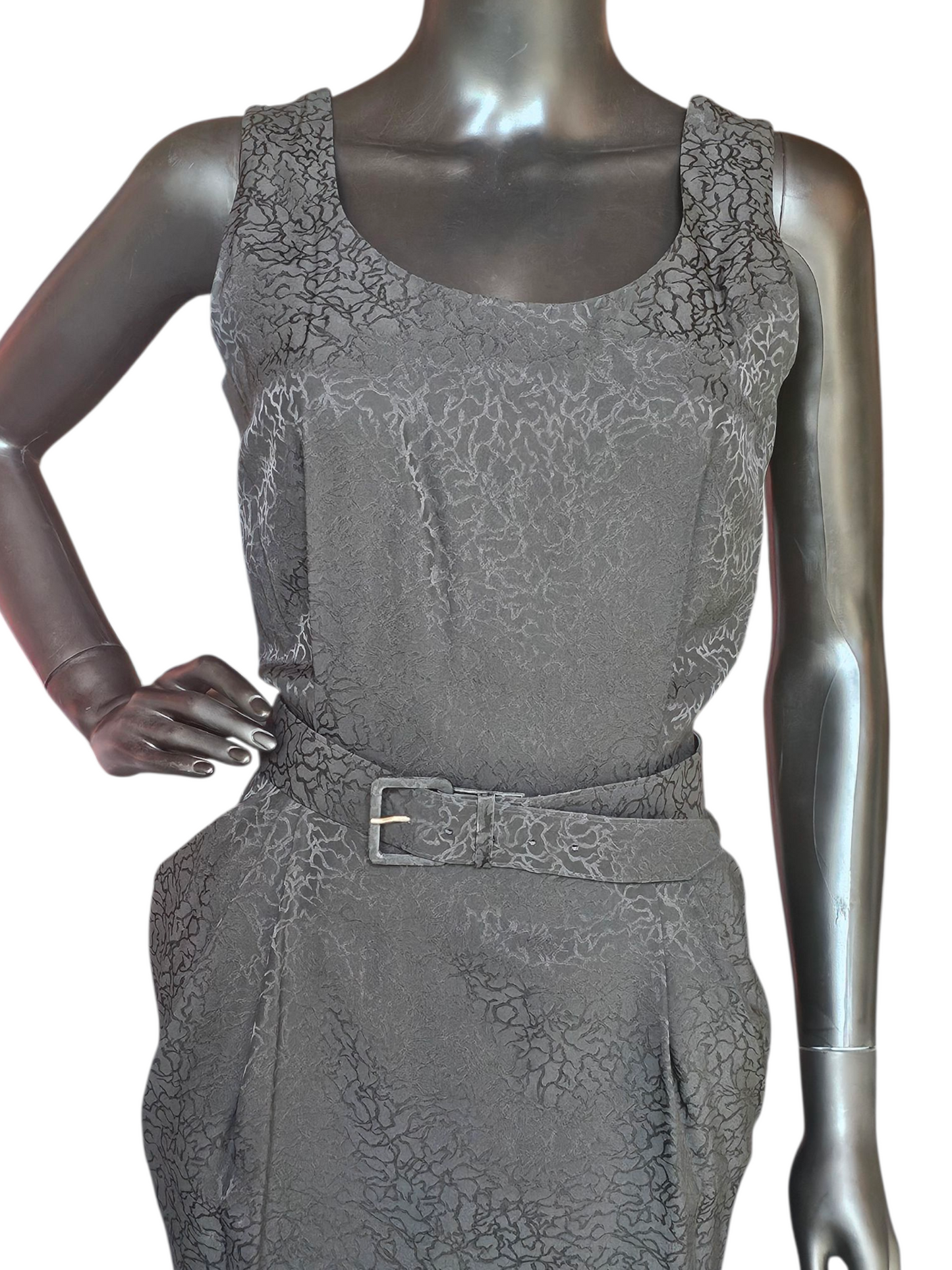 Vintage Black Silk Belted Dress W/Jacket - Liz Claiborne