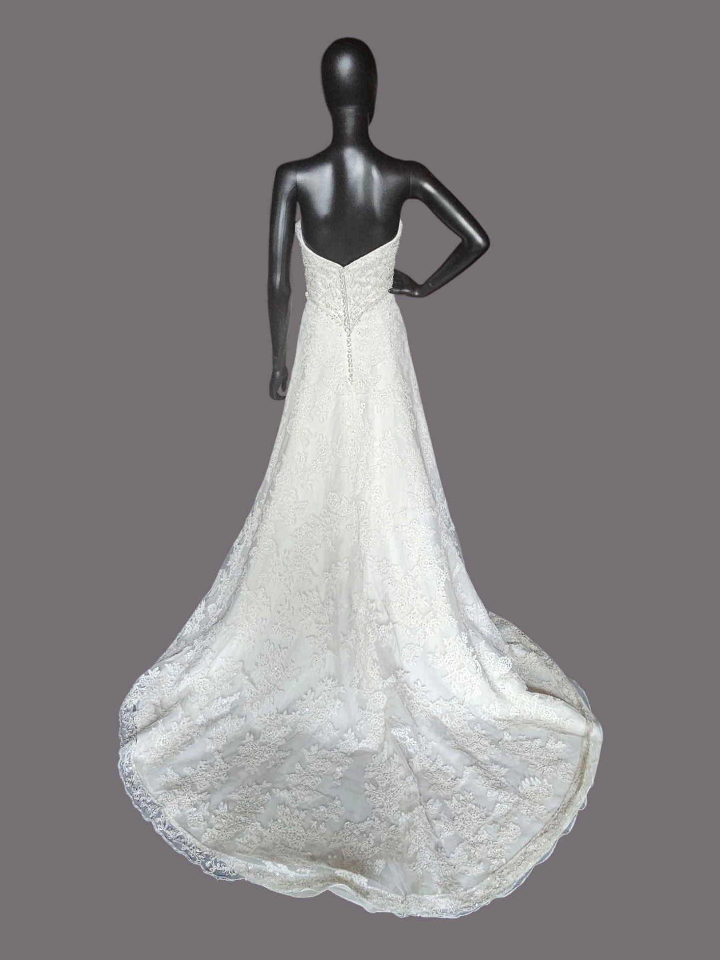 Ivory Lace Strapless Empire Waist Wedding - Morilee