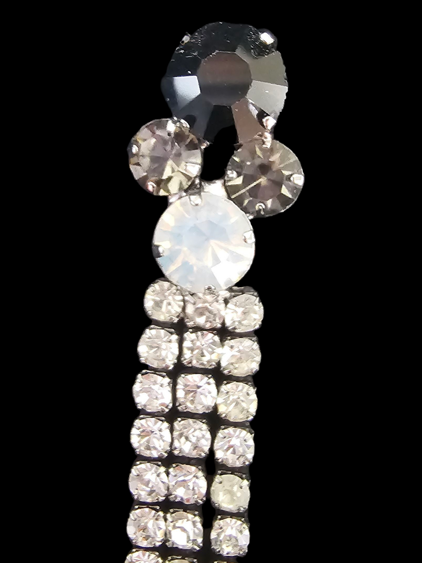 Jet/Crystal Necklace, Earring, Bracelet Set