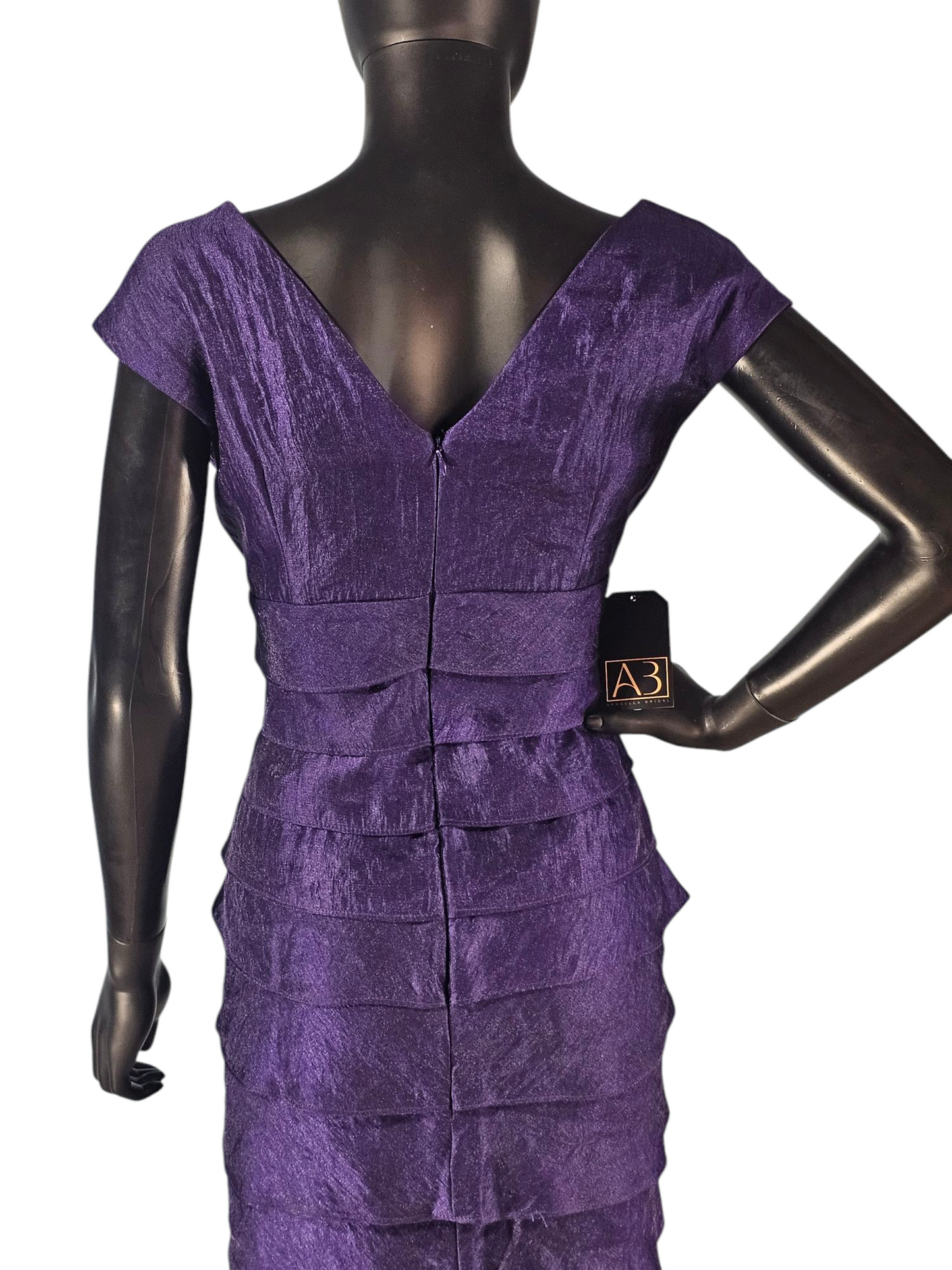 Purple Shimmer Organza Cocktail Dress - London Times