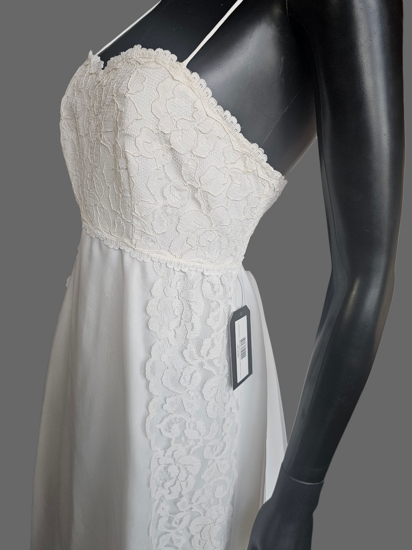Vintage Lace Spaghetti Strap Boho Wedding Gown - Remade/Renewal