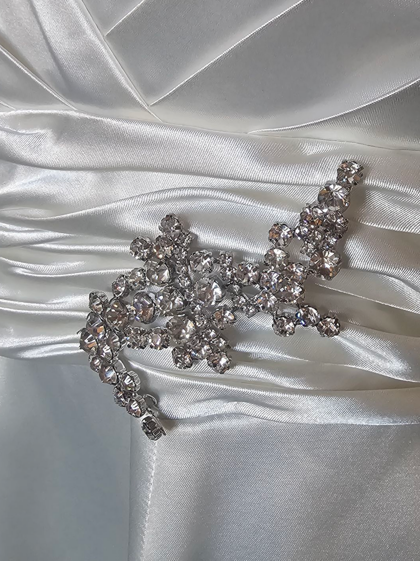 Juju & Christine Silk Satin Short Wedding Gown