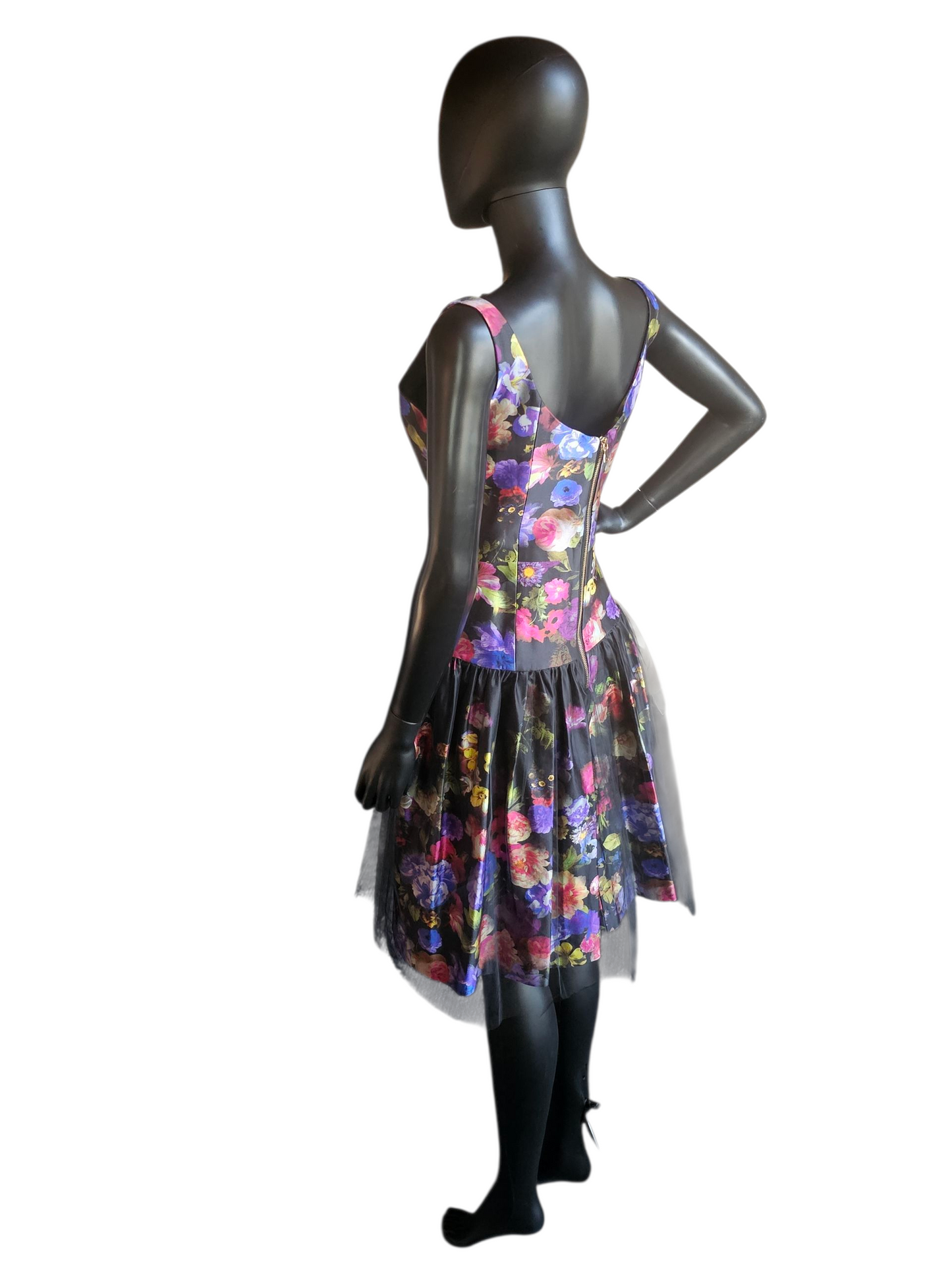 Black Floral Dress NWT - Milly