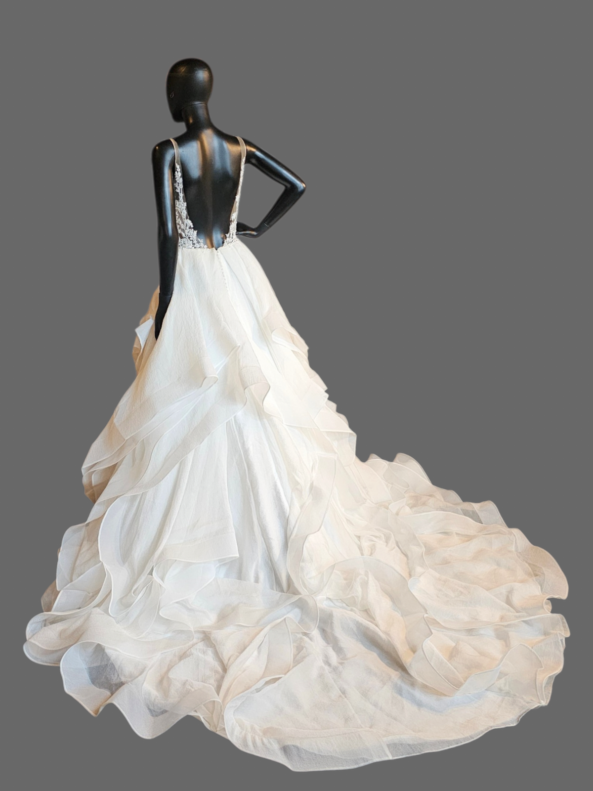 Ivory Tiered Ballgown - Justin Alexander
