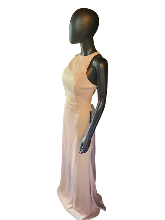 Hayley Paige Froze Crepe Maxi Formal Dress