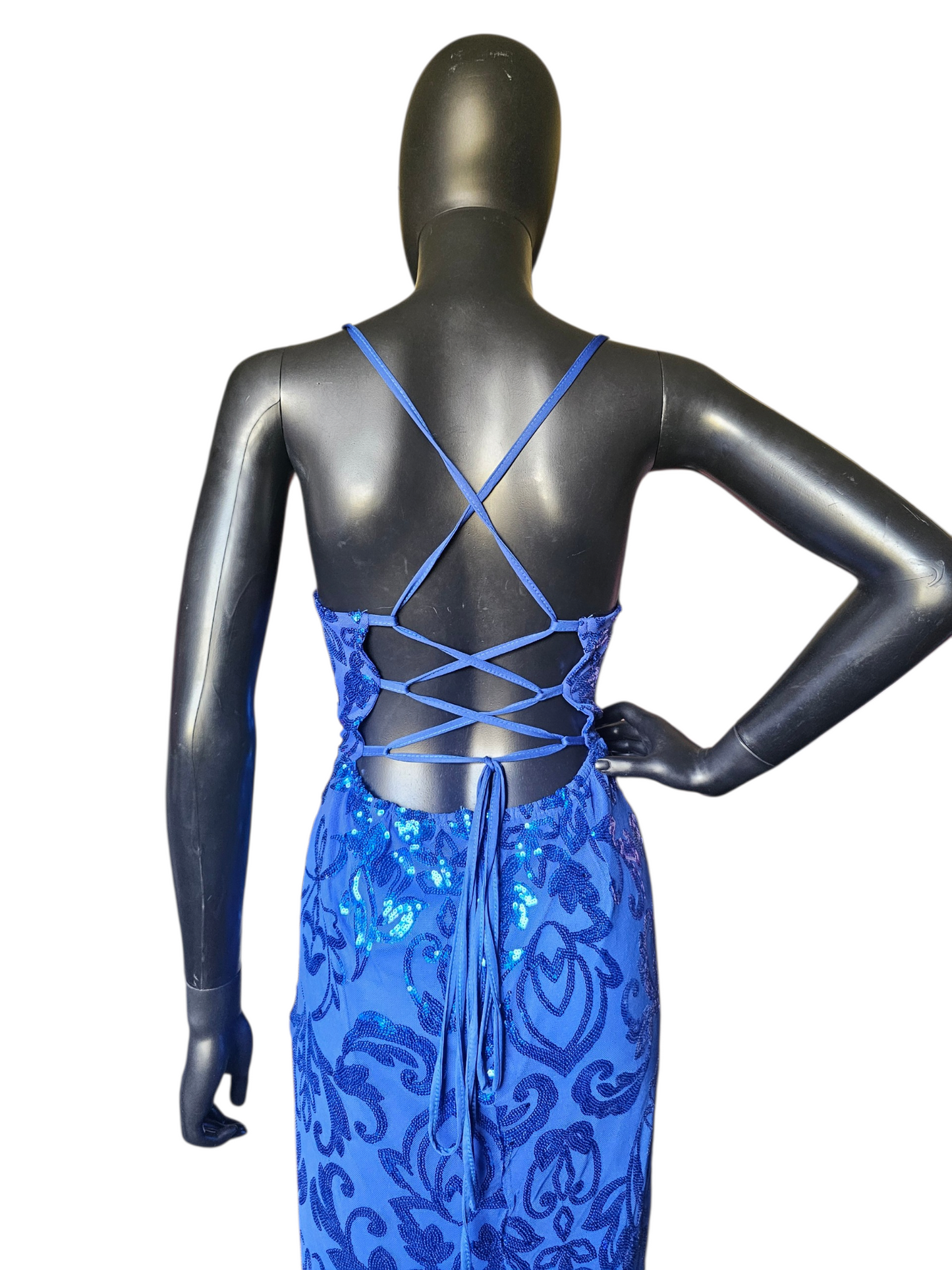 Blue Sparkle Open Back