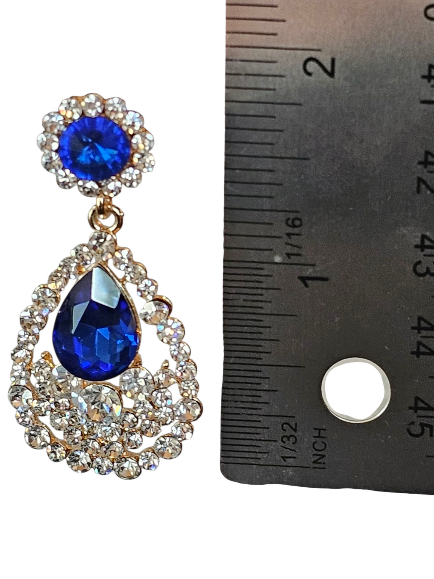 Large Blue Teardrop Earring