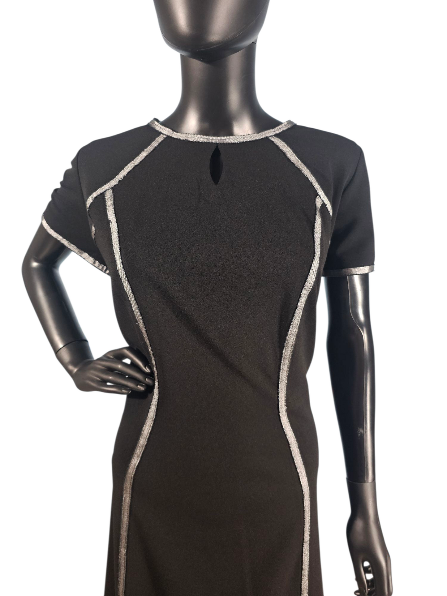 Black Mary Kay Silver Accent Cocktail Midlength Dress - Mary Kay