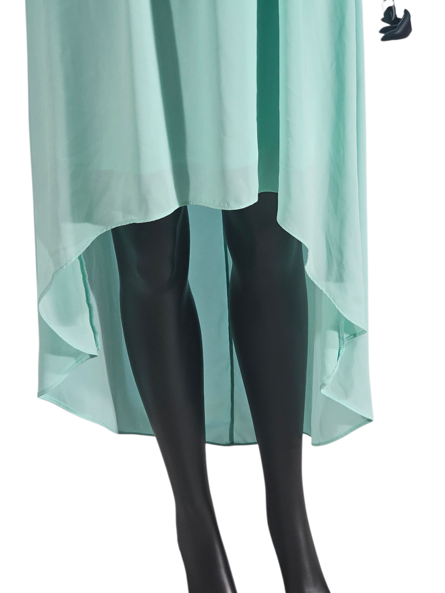 Turquois Chiffon High-Low Casual Dress - Charming Charlie