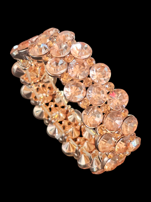 Rose Gold Crystal Stretch Bracelet
