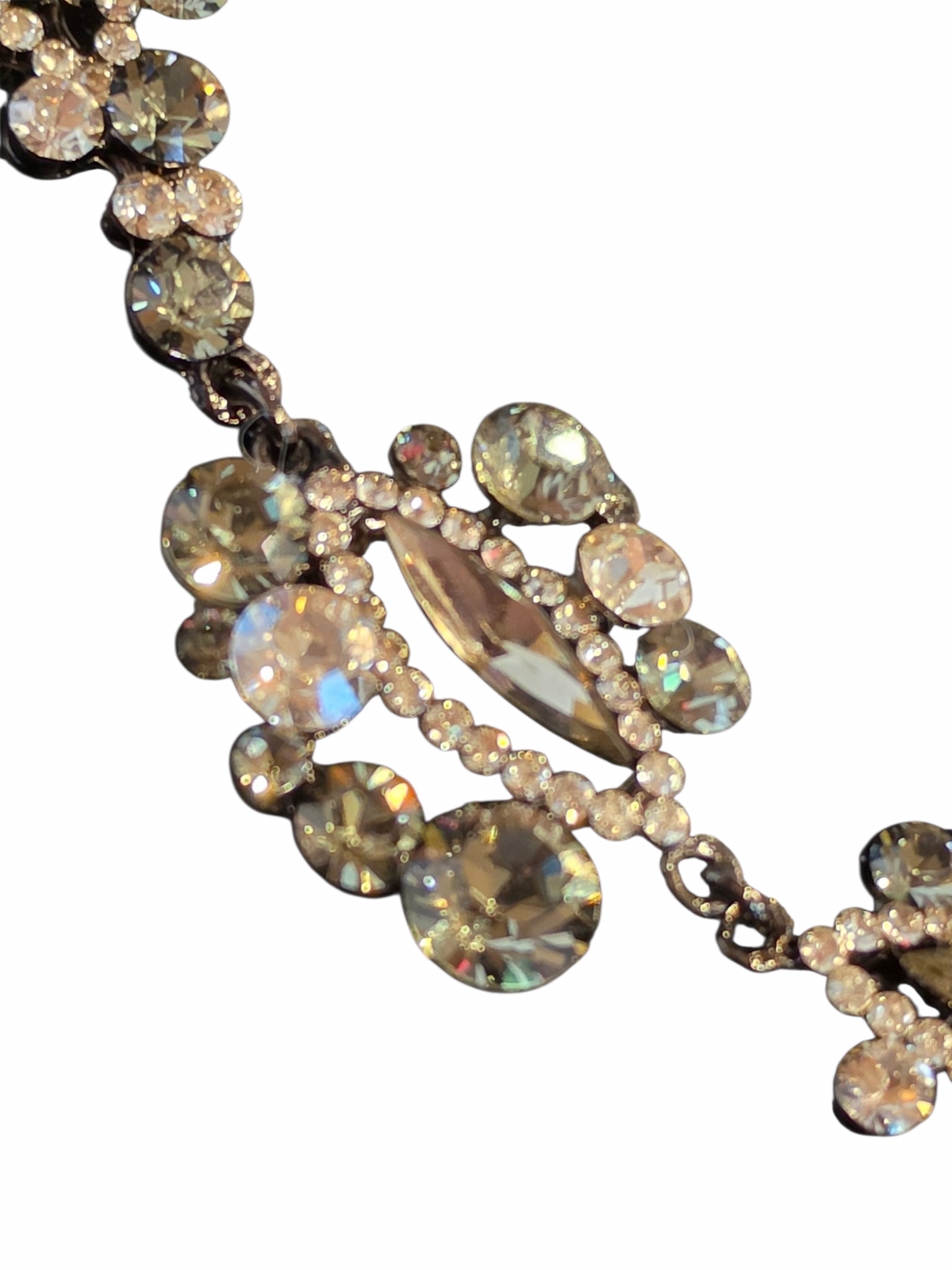Smoke Crystal Necklace/Earring Set - Creations Georgianni
