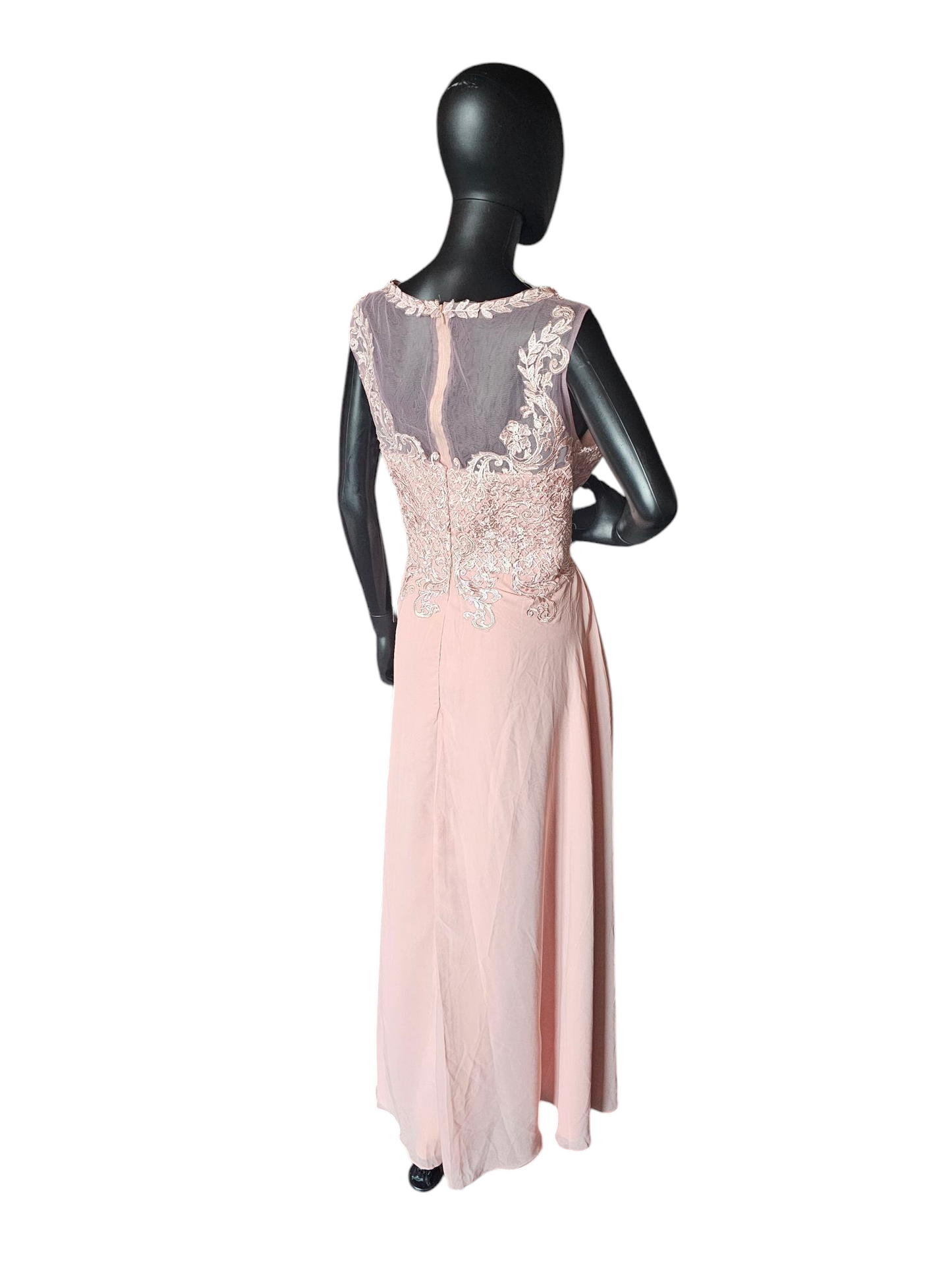 Soft Rose Illusion Bodice Embroidered - NWT