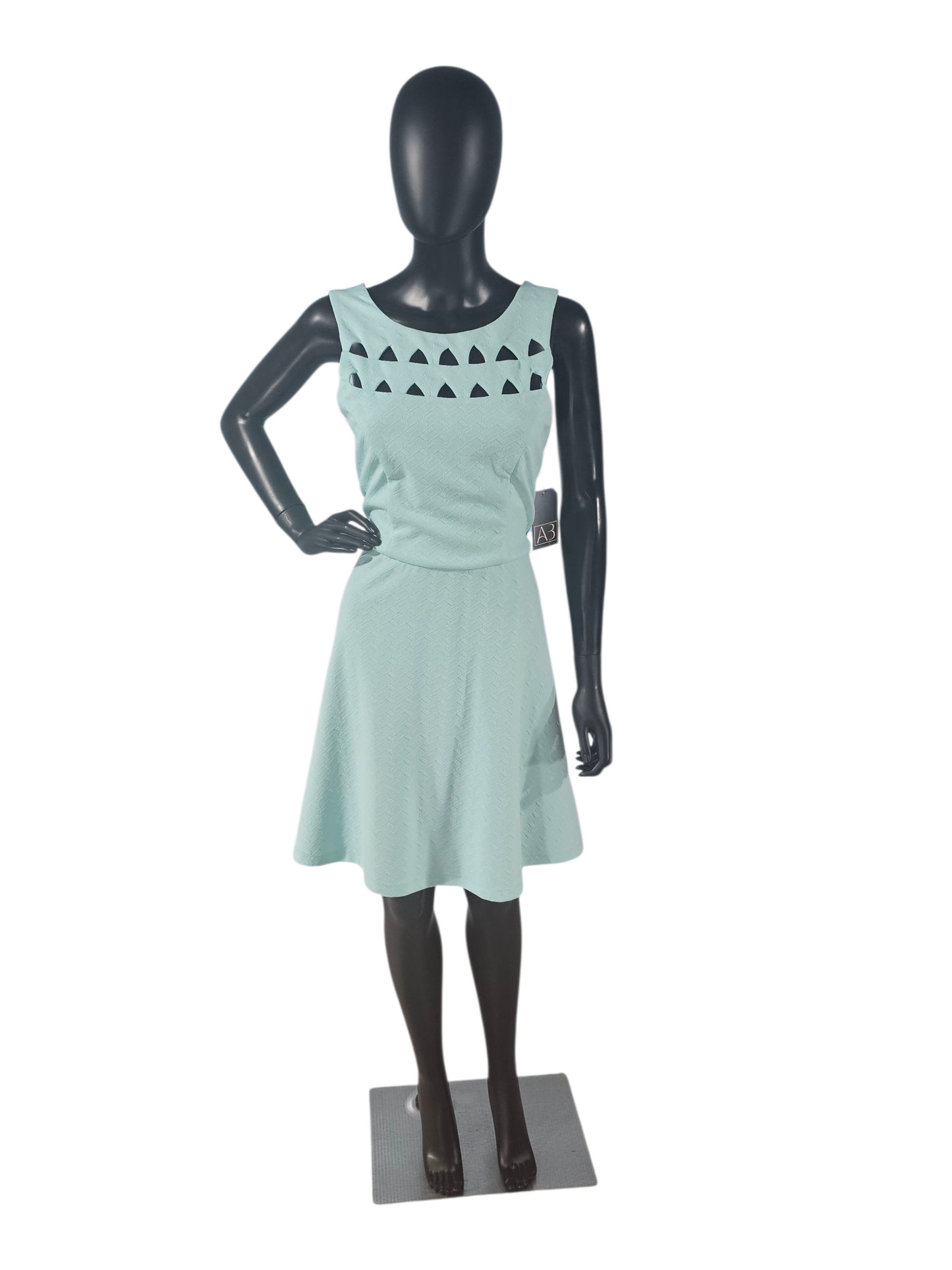 Turquois Peekaboo Neckline Short Cocktail Dress