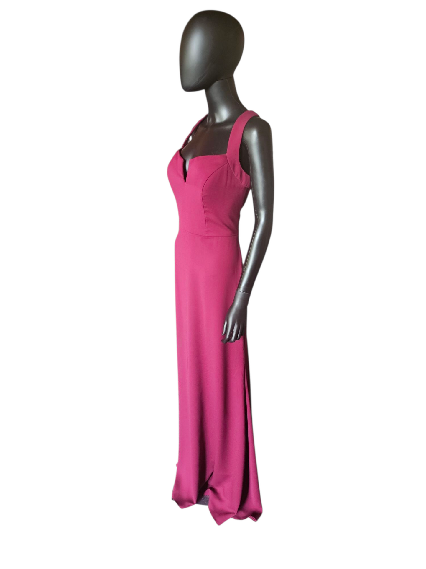 Burgundy Fitted Gown - Hayley Paige - Full Length Formal Gown