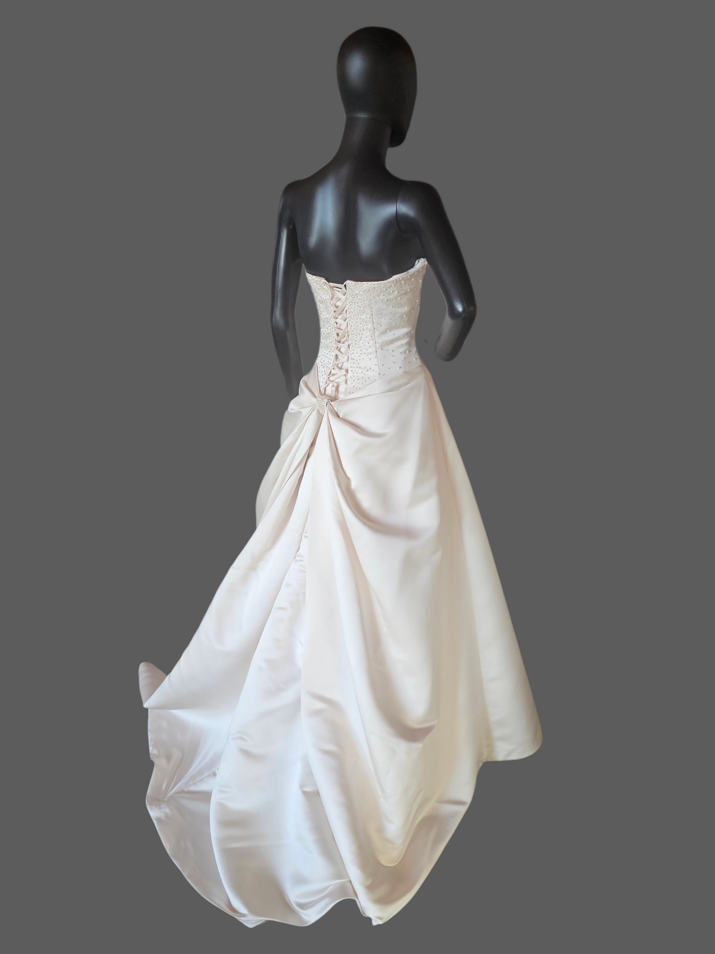 Champagne Strapless Satin - Maggie Sottero