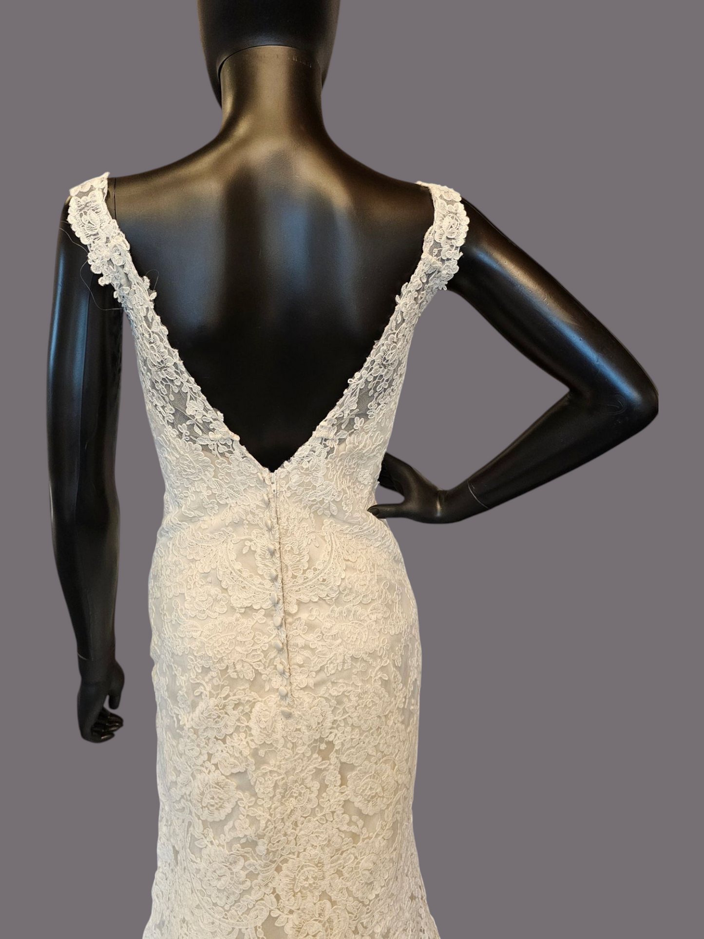 Stella York Lace Illusion Overlay Wedding Gown
