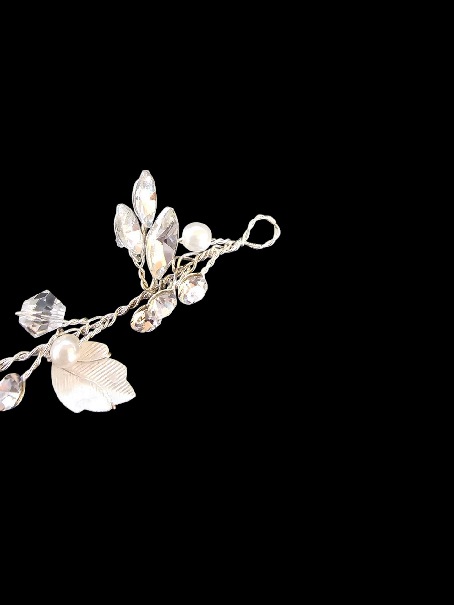 Silver Floral Wire Hair Accessory - Marionat