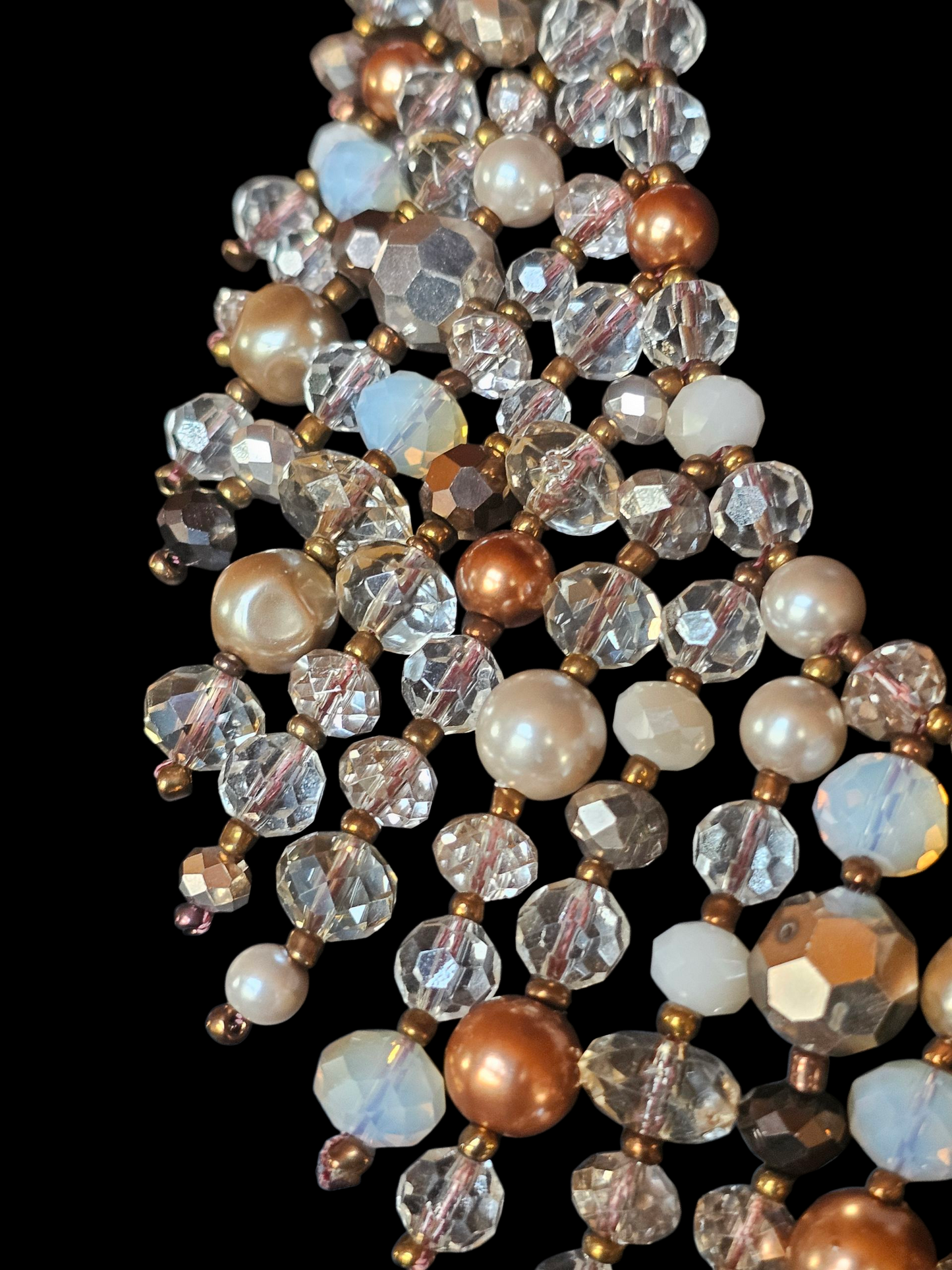 Bronze Beaded Collar Necklace NWT - Chicos